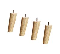 Patas de Muebles de Madera Maciza de Cono Oblicuo, Patas de Soporte de pies de gabinete de TV, Mesa de sofá de Mesa de café de DIY Patas de Escritorio, Varilla roscada M8, 10-50 cm, Capacidad de