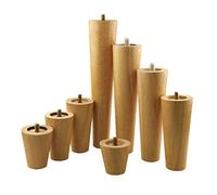 Patas de muebles de textura natural con pernos M6/M8 de 20 cm, patas de repuesto saludables antideslizantes y seguras