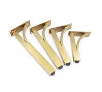 Patas de muebles doradas de 8 pulgadas, patas de mesa de acero ajustables, patas de horquilla resistentes para sofá, mesa de centro, gabinete, para sala de estar, baño, oficina, cocina, juego de 4