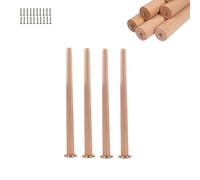 Patas de piel de madera de ángulo recto de 91,4 cm, 76,2 cm, 71,1 cm, 61,0 cm, 50,8 cm, patas de repuesto con placa de montaje y tornillos para sofás, mesas y sillas, 70 cm