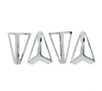 Patas de repuesto para muebles, paquete de 4 para camas, sillas, armarios, mesas con construcción de metal y almohadillas antideslizantes para suelos y reducen el ruido (cromado)