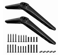 Patas de repuesto para soporte de TV compatibles con TCL Roku TV de 28 a 65 pulgadas, base de TV de ABS negro con tornillos de fijación.
