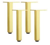Patas de sofá ajustables, 4 patas cuadradas de aleación de aluminio, acabado anodizado, altura de 6 a 35 cm, para sofás de dos plazas, armarios, muebles, soporte resistente
