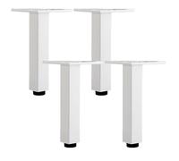 Patas de sofá ajustables - 4 patas cuadradas de aleación de aluminio anodizadas de 6 a 35 cm de altura para sofás de dos plazas, armarios, muebles, soporte estable