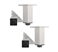 Patas de sofá ajustables negras - Patas de metal reemplazables para camas, mesas de centro y más, juego de 4 patas cuadradas para armario, 18 cm/7 pulgadas de alto, ideal para bricolaje y me