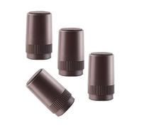 Patas de sofá de altura ajustable: patas de repuesto de forma redonda para muebles con almohadilla de fieltro, 4 piezas, aumenta la altura (100 mm, color madera)