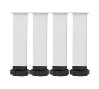 Patas de sofá for Muebles, 4 Piezas, Patas Ajustables for, Soporte Cama Metal, Repuesto for Bricolaje, Accesorios for Marcos, Altura Ajustable 20 mm, rodamientos Resistentes(White,35cm/13.7in)