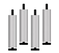 Patas de sofá for Muebles, 4 Piezas Patas Metal for, Ajustables for gabinetes, Mesa aleación Aluminio, Soporte for sofás, for refrigeradores, for lavadoras, Varilla roscada M8(Silver,20cm/7.87in)