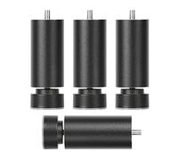 Patas de sofá for Muebles, Paquete 4 Patas Ajustables, Redondas Metal for gabinete, Mesa aleación Aluminio, Soporte for, for refrigerador, for Lavadora, con M10(Black,40cm/15.7in)