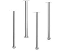 Patas de soporte ajustables de acero inoxidable resistentes, juego de 4, 40 cm de altura, perfectas para escritorios, camas, cocinas, barras de desayuno, soportes de TV, patas de metal duraderas para