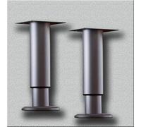 Patas de soporte ajustables para gabinete, paquete de 2 soportes de lavabo sin taladro, color gris, altura de 3.1 pulgadas, 4.7 pulgadas, resistentes, versátiles y fáciles de instalar