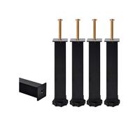 Patas de soporte de metal para muebles, 4 unidades, altura ajustable de 20 a 22 cm, patas de listones resistentes para el centro de la cama.