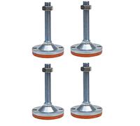 Patas de soporte resistentes, 4 unidades, ajustables, nivelación antideslizante, acero inoxidable galvanizado, D100 x 150, M16
