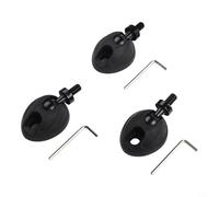 Patas de trípode antideslizantes con ángulo ajustable de 135°, goma TPR y picos de aleación de aluminio para fotografía estable, negro (3 piezas)