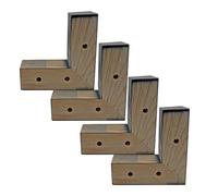 Patas Elevadoras De Madera En Forma De L Para Camas, Paquete De 4, Repuesto Para Muebles Como Sofás, Cómodas Y Mesas, 5 Cm De Altura, Diseño Elegante Para La Decoración D,Seven Character Black 8Cm