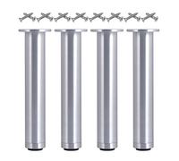 Patas for Muebles, 4 Piezas de Metal for sofá, Altura Ajustable 0 a 25 mm, Patas Repuesto for Bricolaje, for Cama, Armario, cajón(Silver,18cm/7.09in)