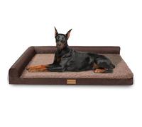 Patas Lague Cama ortopédica jumbo para perros extragrandes de 56 x 40 pulgadas, impermeable, en forma de L, sofá cama jumbo para mascotas con funda extraíble lavable, tapete suave y cómodo para