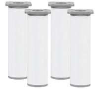 Patas mesa alta cocina, 4 Piezas Patas metalicas para mesas altas Pata para Mueble blancas Pies de Gabinete Aleación Aluminio | Acabado Anodizada Pies de Metal Altura: 6-40cm para Oficina 30cm/11.8"
