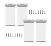 Patas mesa alta cocina, 4 Piezas Patas metalicas para mesas altas Pata para Mueble Blancas Pies de Gabinete Aleación Aluminio | Acabado Pintado Pies de Metal Altura: 6-40cm para Oficina 30cm/11.8"
