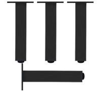 Patas mesa alta cocina, 4 Piezas Patas metalicas para mesas altas Pata para Mueble Negro Pies de Gabinete Aleación Aluminio | Acabado Anodizada Pies de Metal Altura: 6-60cm para Oficina 30cm/11.8"