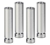 Patas mesa alta cocina, 4 Piezas Patas metalicas para mesas altas Pata para Mueble Plata Pies de Gabinete Aleación Aluminio | Acabado Anodizada Pies de Metal Altura: 6-40cm para Oficina 28cm/11"