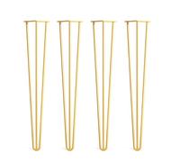 Patas MetáLicas De Pasadora para Mesa, Patas Protectores De Suelo, Patas De Muebles, Escritorio EstáNdar para Comedor, Tocador Computacional (20 Pulgadas(50cm)/Oro)