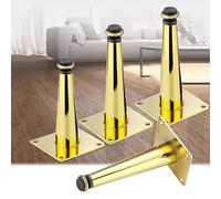Patas metálicas para muebles, 4 piezas de soportes metálicos cónicos for muebles, sofás modernos, mesas centro con altura ajustable, ideales for, TV y proyectos bricolaje(20.5cm(8in))