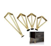 Patas metálicas para muebles, Juego de 4 patas horquilla modernas metal con altura ajustable for mesas centro, armarios, roperos, alacenas y mesitas noche(30cm(11.8in))
