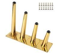 Patas metálicas para muebles, Paquete de 4 patas hierro for muebles, cónicas en ángulo, multicolor, varios tamaños, reemplazo bricolaje(Gold,25cm/9.84in)