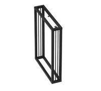 Patas metálicas resistentes para muebles de bricolaje, patas protectoras ajustables, bases cuadradas de escritorio con tornillos, 70 x 75 cm, color negro, perfectas para proyectos en el hogar u