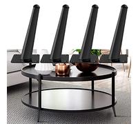 Patas modernas de metal negro para muebles, 4 unidades, 10 cm, 15 cm, 18 cm, 20 cm, 25 cm, 30 cm, patas de repuesto para armario, escritorio, sofá, antideslizante y resistente al desgaste, diseño