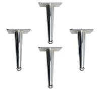 Patas Mueble Baño, 4 Piezas Patas Regulables para Muebles Pata Mesa Comedor Plata Pata Mesa Escritorio Pies de Sofá Aleación de Zinc | Acabado Anodizada Pies de Metal Altura: 10.5-30.5cm-10.5cm/4.1"