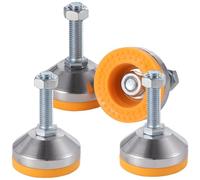 Patas niveladoras resistentes ajustables con rosca, nivelador de fuerte capacidad de carga, base de cuatro patas para máquina de banco de trabajo de gabinete