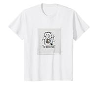 Patas para la reflexión: Regalo Personalizado para Amantes de los Perros con Foto de Mascotas Camiseta, Niños, Blanco, 8 años