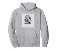Patas para la reflexión: Regalo Personalizado para Amantes de los Perros con Foto de Mascotas Sudadera con Capucha, Unisex para Adultos, Gris Jaspeado, XL