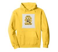 Patas para la reflexión: Regalo Personalizado para Amantes de los Perros con Foto de Mascotas Sudadera con Capucha, Unisex para Adultos, Limón, XL