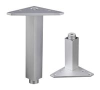 Patas para Mesa de Centro, 4 Piezas Patas Mesa Escritorio Pata para Mueble Plateado Pata Sofá Pies de Gabinete Aleación Aluminio | Acabado Anodizada Pies Metal Altura: 6-40cm para DIY Café 30cm/11.8"