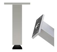 Patas para Mesa de Centro, 4 Piezas Patas Mesa Escritorio Pata para Mueble Plateado Pata Sofá Pies de Gabinete Aleación Aluminio | Acabado Anodizada Pies Metal Altura: 6-40cm para DIY Café 25cm/9.8"