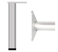 Patas para Mesa de Centro, 4 Piezas Patas Mesa Escritorio Pata para Mueble Plateado Pata Sofá Pies de Gabinete Aleación Aluminio | Acabado Anodizada Pies Metal Altura: 6-40cm para DIY Café 30cm/11.8"