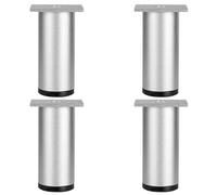 Patas para Mesa de Centro, 4 Piezas Patas Mesa Escritorio Pata para Mueble Plateado Pata Sofá Pies de Gabinete Aleación Aluminio | Acabado Anodizada Pies de Metal Altura: 6-40cm para DIY Café 8cm/3.1"