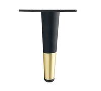 Patas para Mesa de Metal Patas de Mesa Negro Dorado 10cm - 55cm Pies de Mesa Centro Cónicas Patas Mesa para Salón Pies mesa para TV Hierro | Acabado Galvanoplastia,4 piezas (15cm,rectos)