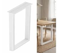 Patas para Mesa Metal Cuadrada, 30x100 cm Patas Escritorio Resistentes, 40x72 cm Pata para Muebles de Apoyo para Comedor, Sala de Estar, 50x62 cm Pata Mesa Comedor para Bar y Desayuno(Blanco,40x100cm)