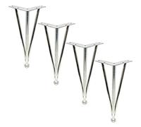 Patas para Mesas 4 patas de mesa de horquilla, patas de metal resistentes para muebles de escritorio, altura ajustable de 0 a 2,5 cm, patas de sofá modernas, patas de repuesto para mesa de centro, col