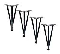 Patas para Mesas 4 patas de mesa de horquilla, patas de metal resistentes para muebles de escritorio, altura ajustable de 0 a 2,5 cm, patas de sofá modernas, patas de repuesto para mesa de centro, col