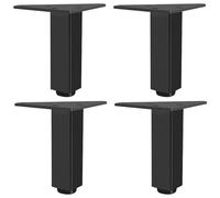 Patas Para Mesas, 4 Piezas Patas Mesa Escritorio Pata para Mueble Negro Pata Sofá Pies de Gabinete Aleación Aluminio | Acabado Anodizada Pies de Metal Altura: 6-60cm para DIY Café Comedor-6cm/2.4"