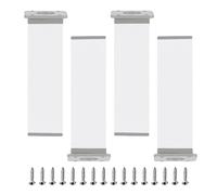 Patas para mesas altas, 4 Piezas Patas mesa centro metal Pata para Mueble Blancas Pata Sofá Patas de cama Aleación Aluminio | Acabado Pintado Pies de Metal Altura: 6-40cm para Oficina 40cm/15.8"