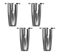 Patas para Mesas Cónica, 4 Piezas Pies de Muebles Regulables Pies de Mesa Cromo Patas Armario Aleación de Zinc | Galvanoplastia Pata para Soporte Altura Opcional: 8-15cm Pata de Gabinete 8cm/3.1"