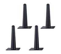 Patas para Mesas de Cocina Negro, 4 Piezas Pies de Muebles Soporte Pies de Mesa Negro Patas Armario Acero Laminado en Frío | Pintada Pata para Cama Altura: 10-72cm Pata de Sofá Gabinete 20cm/7.9"