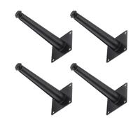 Patas para Mesas de Metal, 4 Piezas Pies de Muebles Regulables Pies de Mesa Negro Patas Armario Acero laminado en Frío | Pintada Pata para Cama Altura: 10.5-72.5cm Pata de Sofá Gabinete 12.5cm/5"