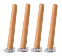 Patas para Mesas Juego de 4 patas de madera maciza de roble para muebles, con rosca M8, patas cónicas de repuesto para sofá, mesa, silla, 8 cm/3,15 pulgadas, patas inclinadas, ideales para sillas, sof